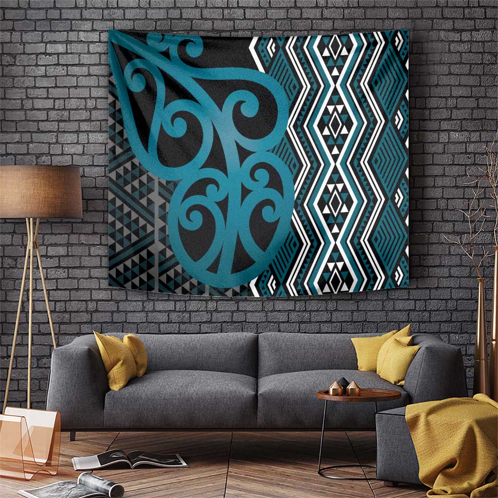 Maori Taniko Patterns Tapestry Azure Patiki Motifs Mix Whakairo Ngaru