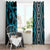 Maori Taniko Patterns Window Curtain Azure Patiki Motifs Mix Whakairo Ngaru