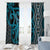 Maori Taniko Patterns Window Curtain Azure Patiki Motifs Mix Whakairo Ngaru