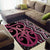 Maori Taniko Patterns Area Rug Pink Patiki Motifs Mix Whakairo Ngaru