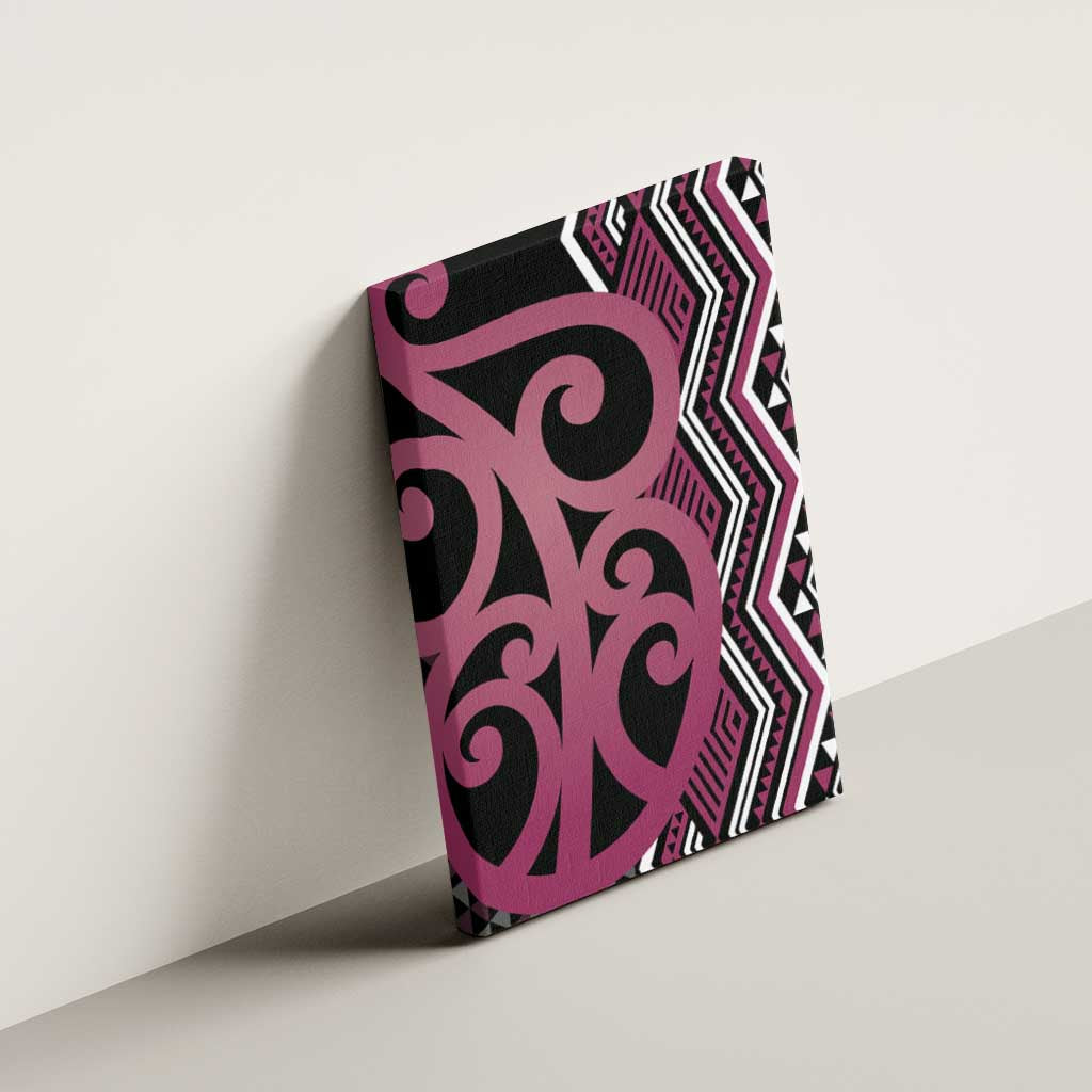 Maori Taniko Patterns Canvas Wall Art Pink Patiki Motifs Mix Whakairo Ngaru LT7 - Polynesian Pride
