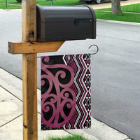 Maori Taniko Patterns Garden Flag Pink Patiki Motifs Mix Whakairo Ngaru LT7 - Polynesian Pride