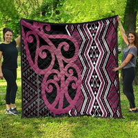 Maori Taniko Patterns Quilt Pink Patiki Motifs Mix Whakairo Ngaru