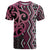 Maori Taniko Patterns T Shirt Pink Patiki Motifs Mix Whakairo Ngaru