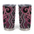 Maori Taniko Patterns Tumbler Cup Pink Patiki Motifs Mix Whakairo Ngaru