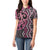 Maori Taniko Patterns Women Polo Shirt Pink Patiki Motifs Mix Whakairo Ngaru