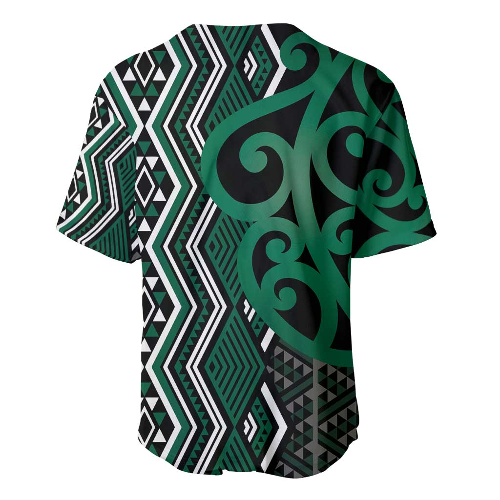 Maori Taniko Patterns Baseball Jersey Pounamu Patiki Motifs Mix Whakairo Ngaru