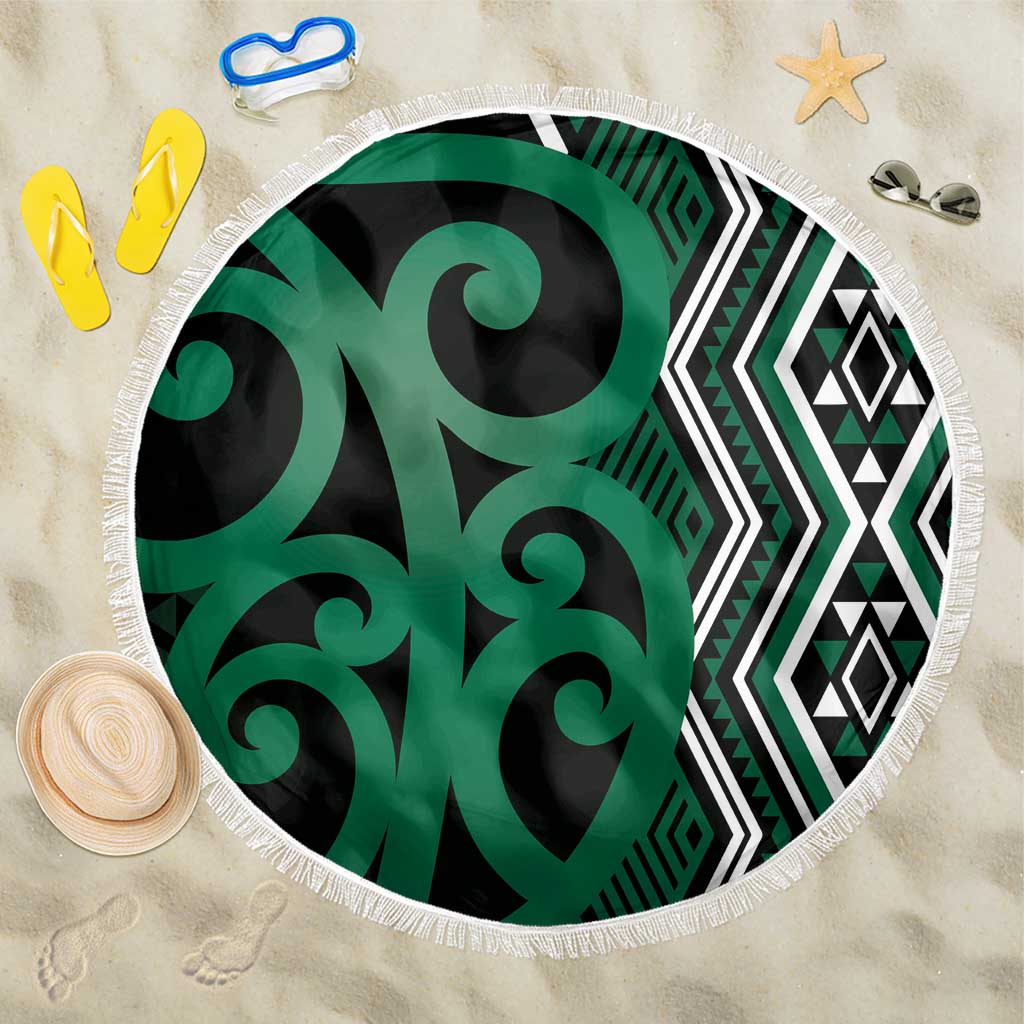 Maori Taniko Patterns Beach Blanket Pounamu Patiki Motifs Mix Whakairo Ngaru