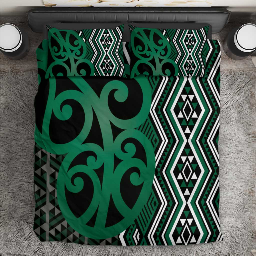 Maori Taniko Patterns Bedding Set Pounamu Patiki Motifs Mix Whakairo Ngaru