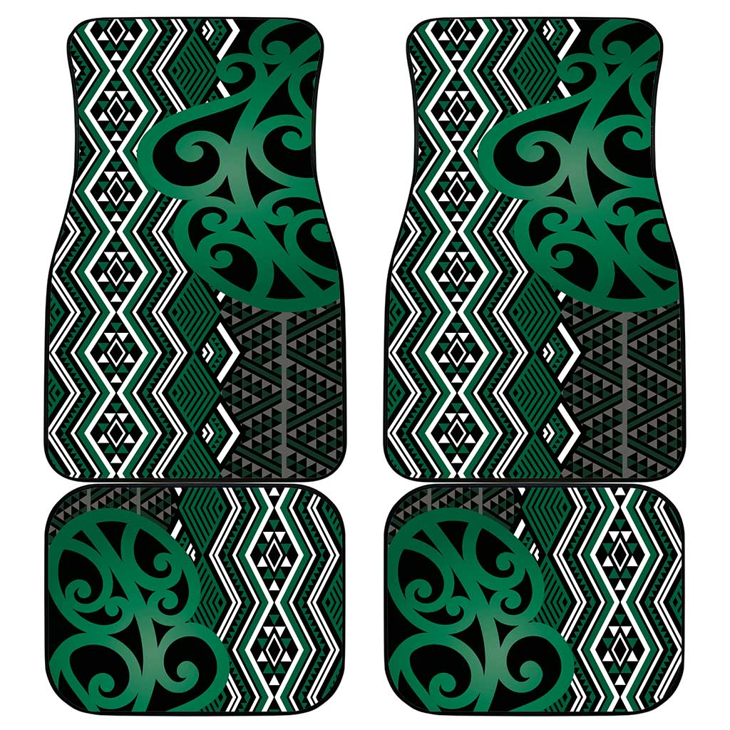 Maori Taniko Patterns Car Mats Pounamu Patiki Motifs Mix Whakairo Ngaru LT7 - Polynesian Pride