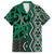 Maori Taniko Patterns Family Matching Off Shoulder Short Dress and Hawaiian Shirt Pounamu Patiki Motifs Mix Whakairo Ngaru