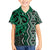 Maori Taniko Patterns Family Matching Off Shoulder Short Dress and Hawaiian Shirt Pounamu Patiki Motifs Mix Whakairo Ngaru