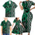 Maori Taniko Patterns Family Matching Short Sleeve Bodycon Dress and Hawaiian Shirt Pounamu Patiki Motifs Mix Whakairo Ngaru