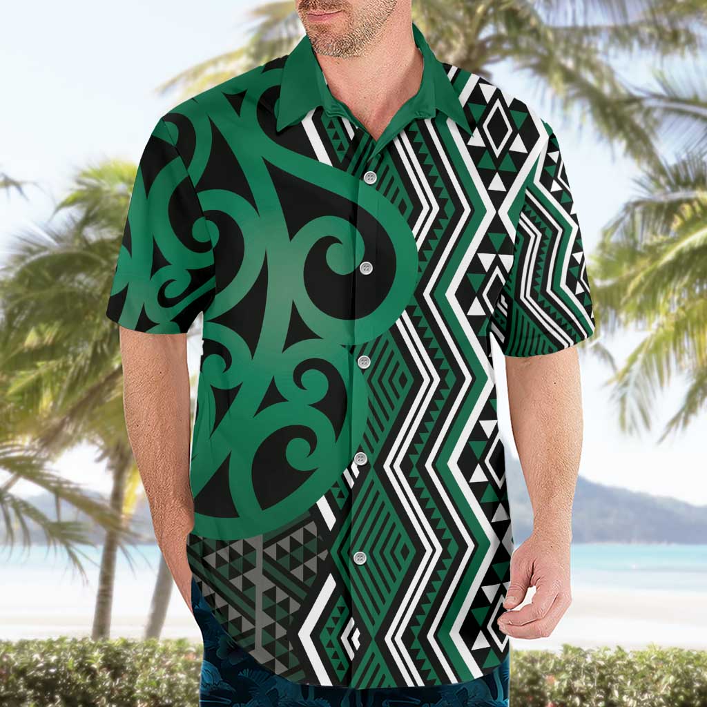 Maori Taniko Patterns Hawaiian Shirt Pounamu Patiki Motifs Mix Whakairo Ngaru LT7 - Polynesian Pride