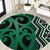 Maori Taniko Patterns Round Carpet Pounamu Patiki Motifs Mix Whakairo Ngaru