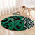 Maori Taniko Patterns Round Carpet Pounamu Patiki Motifs Mix Whakairo Ngaru