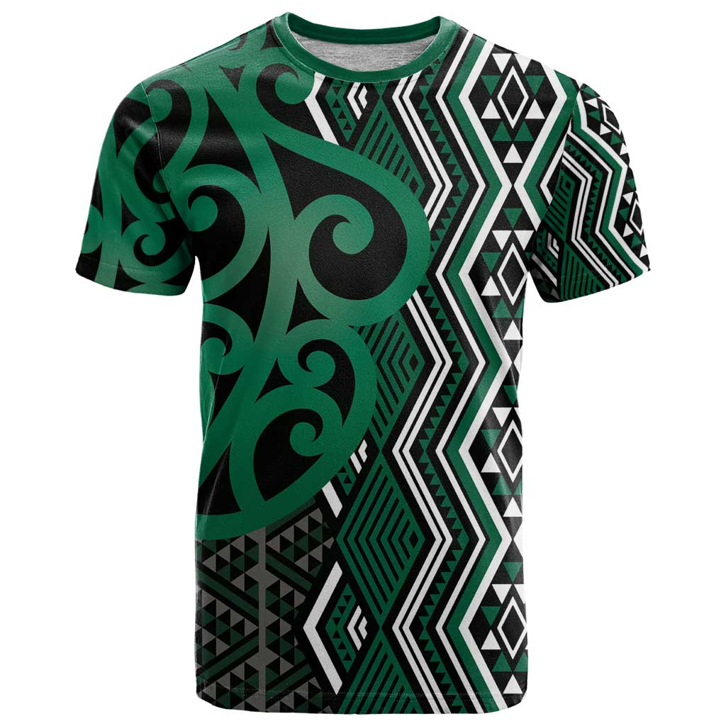 Maori Taniko Patterns T Shirt Pounamu Patiki Motifs Mix Whakairo Ngaru