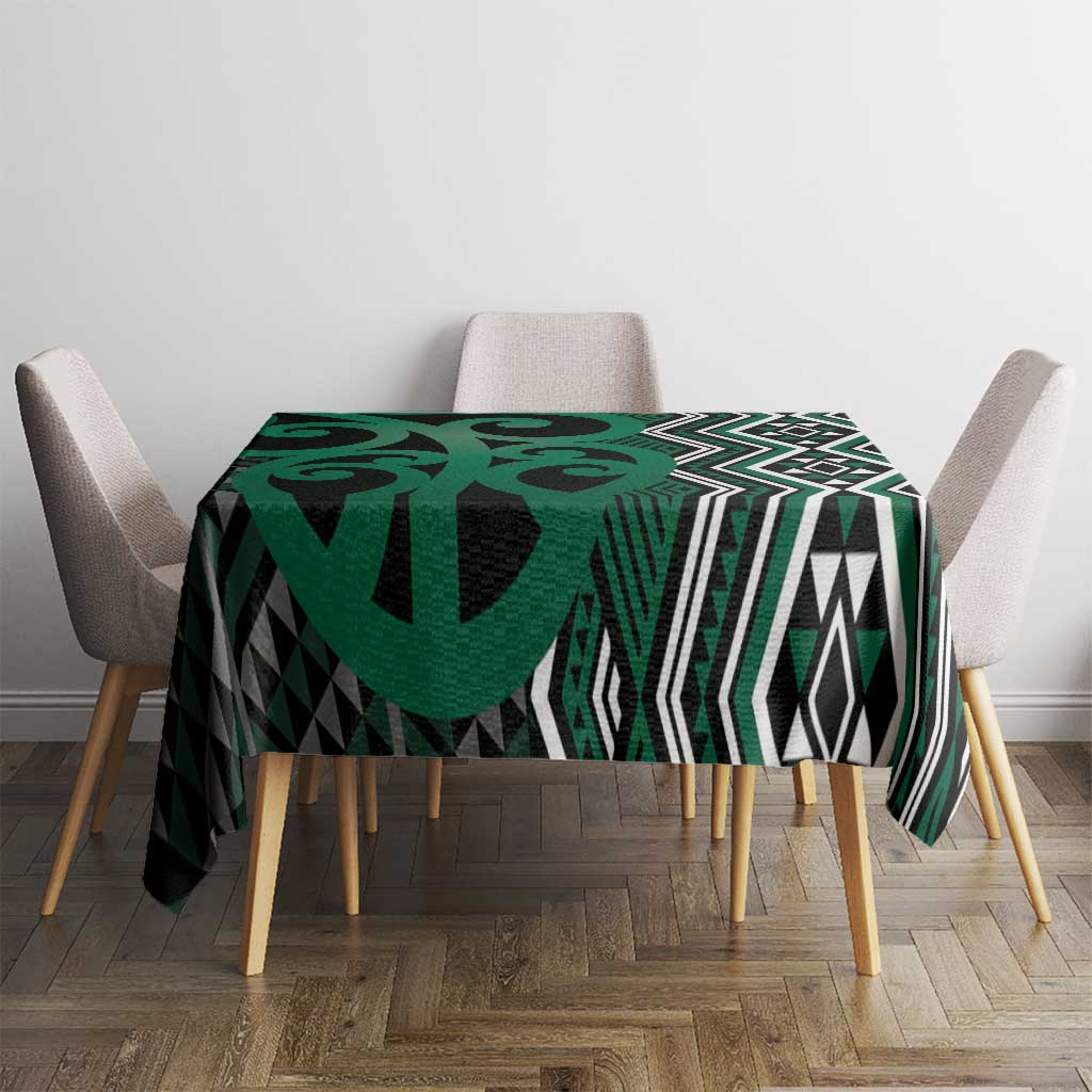 Maori Taniko Patterns Tablecloth Pounamu Patiki Motifs Mix Whakairo Ngaru LT7 - Polynesian Pride