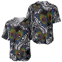 Aotearoa Takatapui Pride Baseball Jersey Rainbow Butterfly - Free To Love
