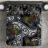 Aotearoa Takatapui Pride Bedding Set Rainbow Butterfly - Free To Love
