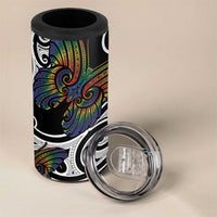 Aotearoa Takatapui Pride 4 in 1 Can Cooler Tumbler Rainbow Butterfly - Free To Love LT7 - Polynesian Pride