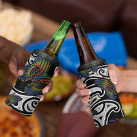 Aotearoa Takatapui Pride 4 in 1 Can Cooler Tumbler Rainbow Butterfly - Free To Love LT7 - Polynesian Pride