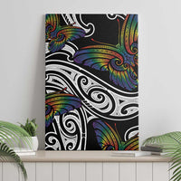 Aotearoa Takatapui Pride Canvas Wall Art Rainbow Butterfly - Free To Love LT7 - Polynesian Pride