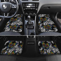 Aotearoa Takatapui Pride Car Mats Rainbow Butterfly - Free To Love LT7 Set 4pcs Black - Polynesian Pride