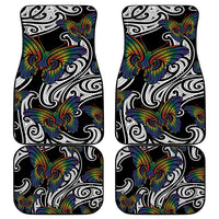 Aotearoa Takatapui Pride Car Mats Rainbow Butterfly - Free To Love LT7 - Polynesian Pride