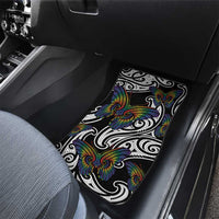 Aotearoa Takatapui Pride Car Mats Rainbow Butterfly - Free To Love LT7 - Polynesian Pride