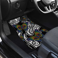 Aotearoa Takatapui Pride Car Mats Rainbow Butterfly - Free To Love LT7 - Polynesian Pride