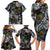 Aotearoa Takatapui Pride Family Matching Long Sleeve Bodycon Dress and Hawaiian Shirt Rainbow Butterfly - Free To Love