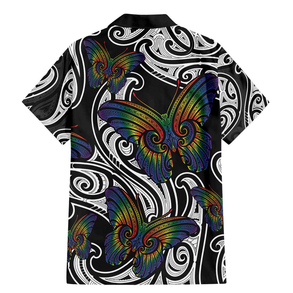 Aotearoa Takatapui Pride Family Matching Mermaid Dress and Hawaiian Shirt Rainbow Butterfly - Free To Love