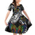 Aotearoa Takatapui Pride Family Matching Off Shoulder Short Dress and Hawaiian Shirt Rainbow Butterfly - Free To Love