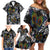 Aotearoa Takatapui Pride Family Matching Off Shoulder Short Dress and Hawaiian Shirt Rainbow Butterfly - Free To Love