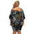 Aotearoa Takatapui Pride Family Matching Off Shoulder Short Dress and Hawaiian Shirt Rainbow Butterfly - Free To Love