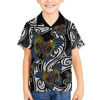 Aotearoa Takatapui Pride Hawaiian Shirt Rainbow Butterfly - Free To Love LT7 - Polynesian Pride