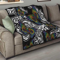 Aotearoa Takatapui Pride Quilt Rainbow Butterfly - Free To Love