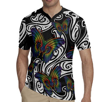 Aotearoa Takatapui Pride Rugby Jersey Rainbow Butterfly - Free To Love
