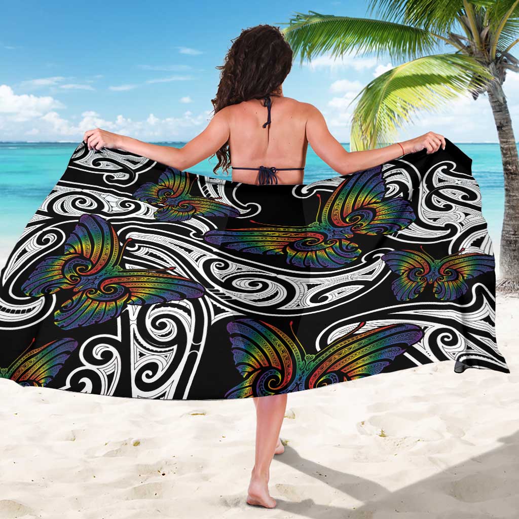 Aotearoa Takatapui Pride Sarong Rainbow Butterfly - Free To Love
