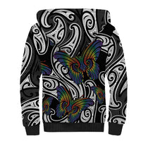 Aotearoa Takatapui Pride Sherpa Hoodie Rainbow Butterfly - Free To Love LT7 - Polynesian Pride