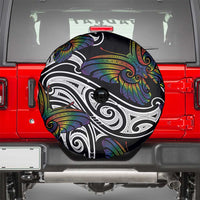 Aotearoa Takatapui Pride Spare Tire Cover Rainbow Butterfly - Free To Love