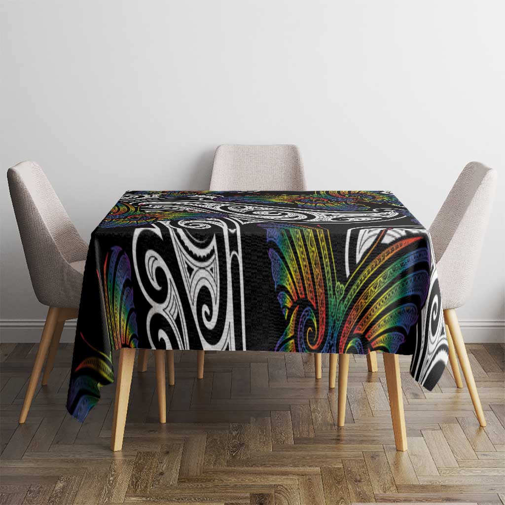 Aotearoa Takatapui Pride Tablecloth Rainbow Butterfly - Free To Love LT7 - Polynesian Pride