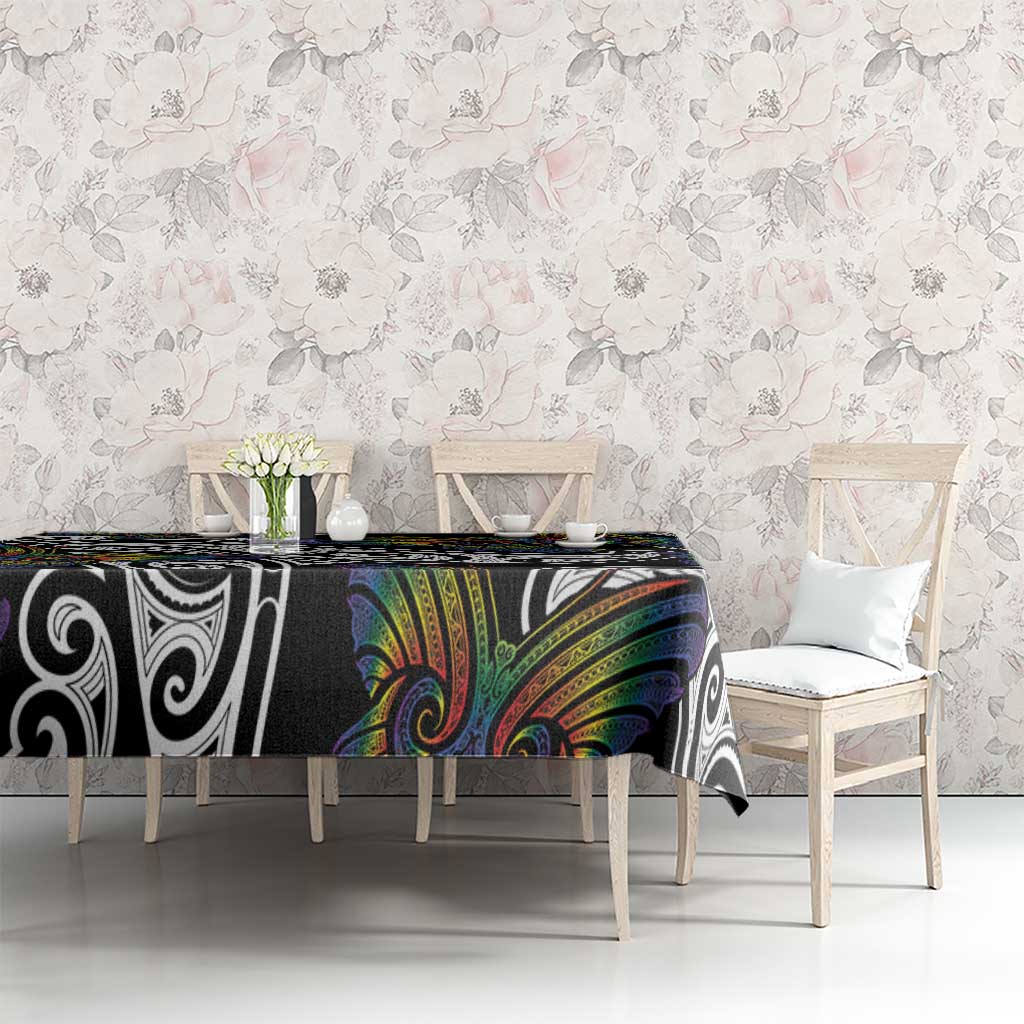 Aotearoa Takatapui Pride Tablecloth Rainbow Butterfly - Free To Love LT7 - Polynesian Pride