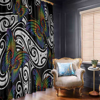 Aotearoa Takatapui Pride Window Curtain Rainbow Butterfly - Free To Love LT7 - Polynesian Pride