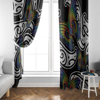 Aotearoa Takatapui Pride Window Curtain Rainbow Butterfly - Free To Love LT7 - Polynesian Pride