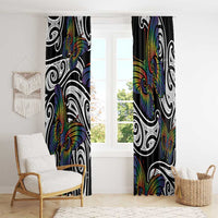 Aotearoa Takatapui Pride Window Curtain Rainbow Butterfly - Free To Love LT7 - Polynesian Pride