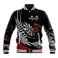New Zealand Darts Personalised Baseball Jacket Silver Fern Dynamic