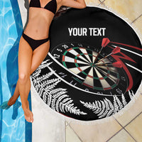 New Zealand Darts Personalised Beach Blanket Silver Fern Dynamic LT7 - Polynesian Pride