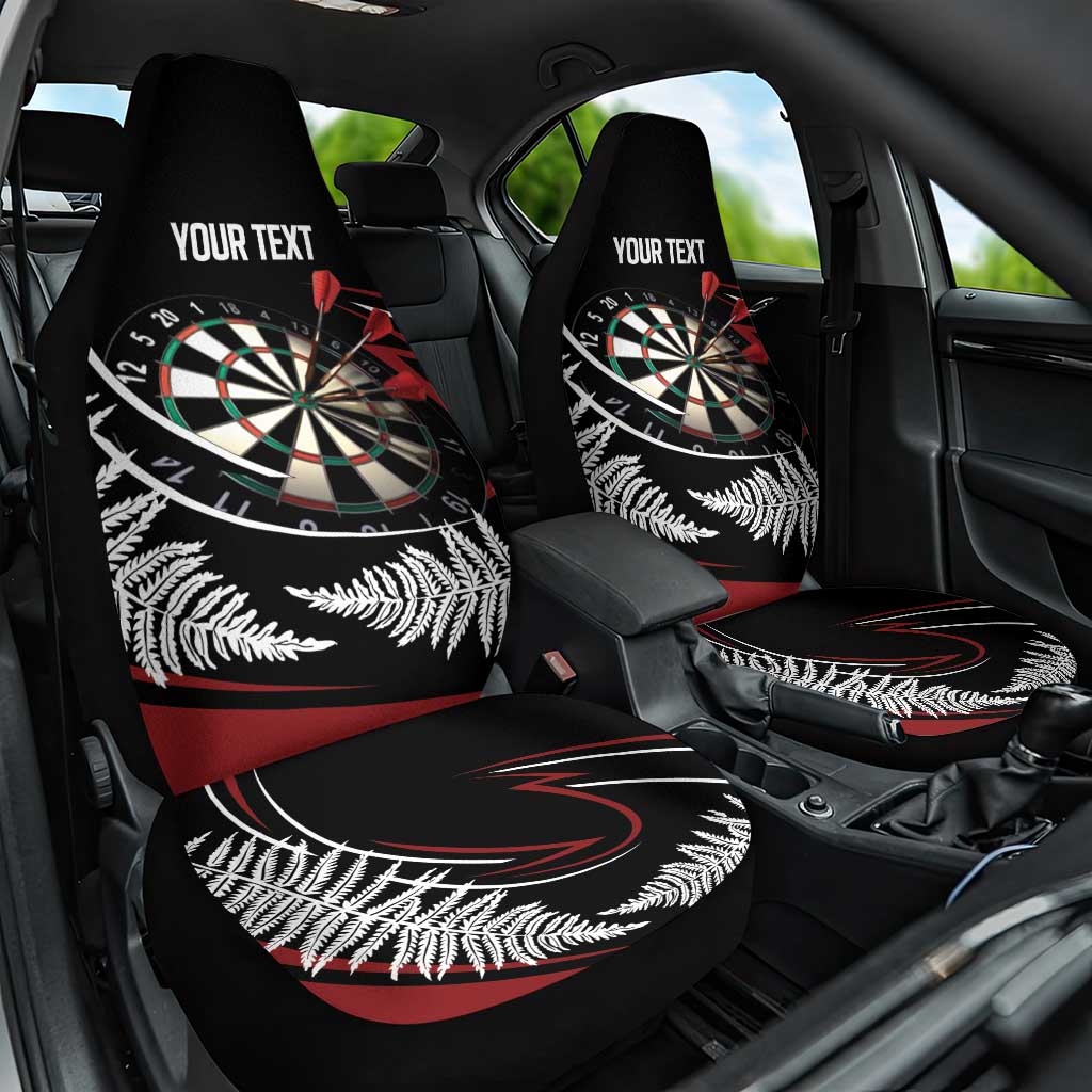 New Zealand Darts Personalised Car Seat Cover Silver Fern Dynamic